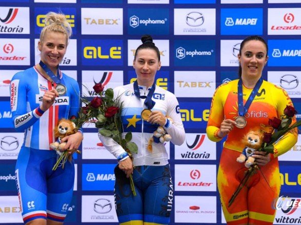 The national team of Ukraine won the first gold award at the European Cycling Championship