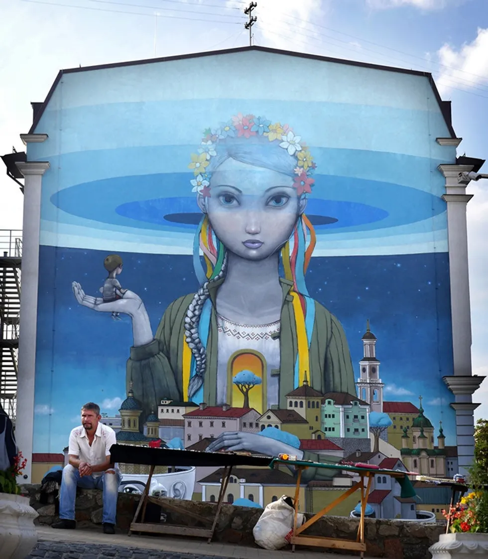 Ukraine Hosts the Highest Mural in Europe, 78 m