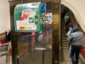 Defibrillators Installed at 19 Metro Stations in Kyiv