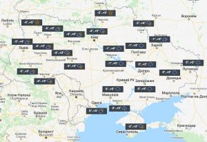 Half of Ukraine Was Dusted with Snow Today