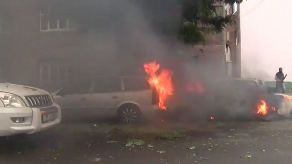 A Car Caught Fire on the Territory of the Capital’s Hospital