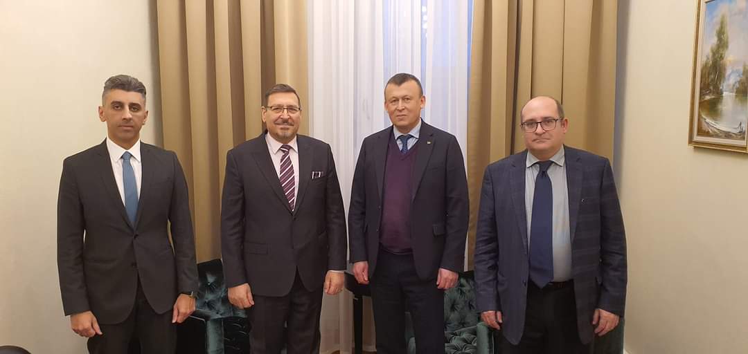 Ambassador Hashem Dajani accompanied by Counselor of the Embassy, met with Director of the 5th Territorial Department of the MFA of Ukraine