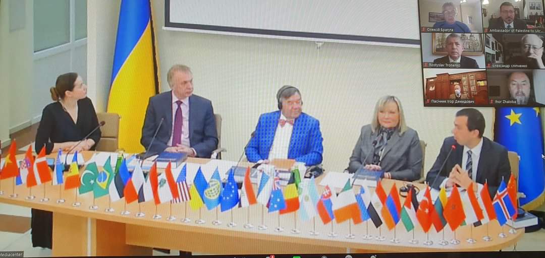 Ambassador Hashem Dajani took part via video conference in the official presentation of the 22nd issue of “Diplomatic Ukraine” Scientific Yearbook of 2021