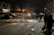 Near Kyiv, the wind tore off the roof of a utility company building and damaged three cars