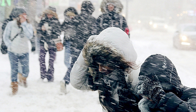 Snowstorms and gusty winds are expected in Ukraine