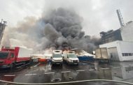 In the Kyiv region, a shell of 10,000 square meters caught fire as a result of a shell hit