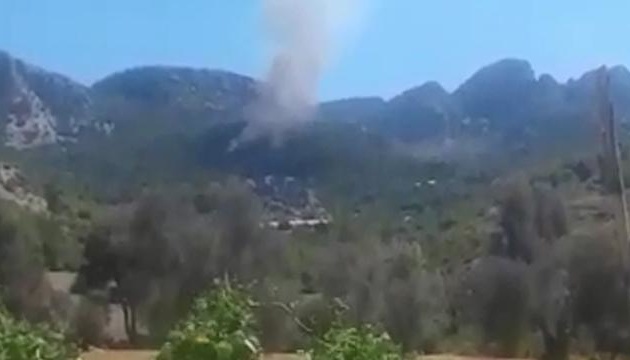 A fire broke out in a Turkish forest in Antalya